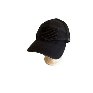 Highland Tactical Black on Black US American Flag Hat Cap Adjustable